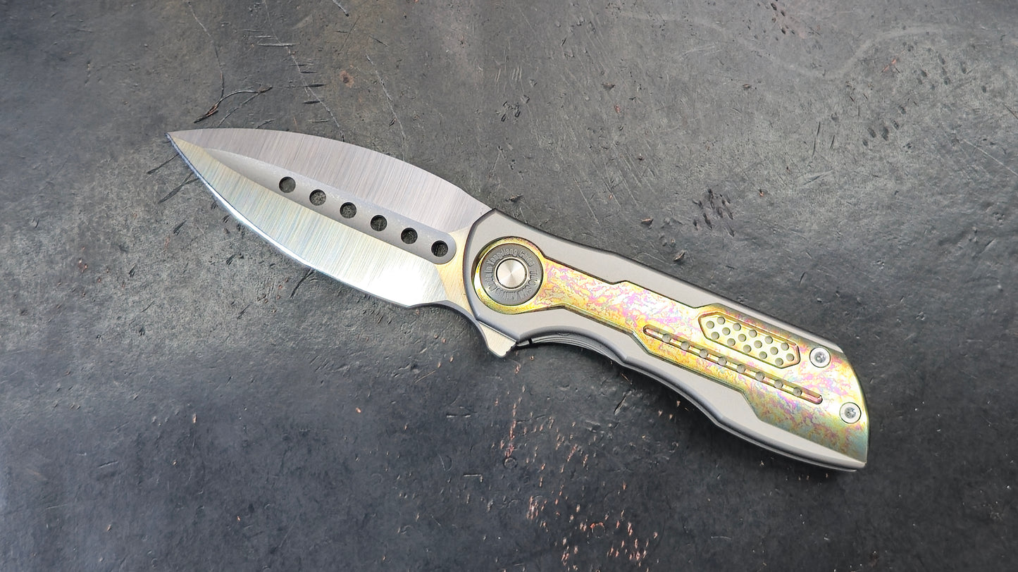 TWOSUN TS440 Gold/Color Titanium Handle 14C28N (NEW)