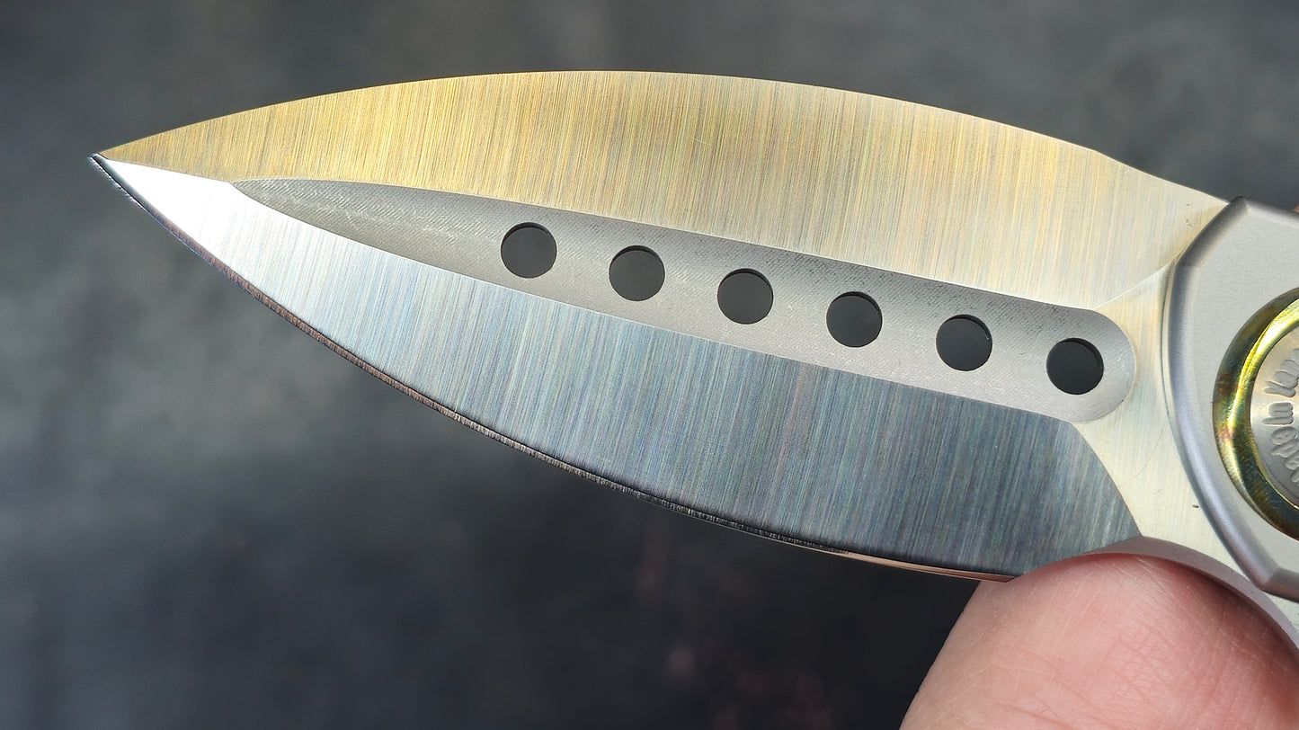 TWOSUN TS440 Gold/Color Titanium Handle 14C28N (NEW)