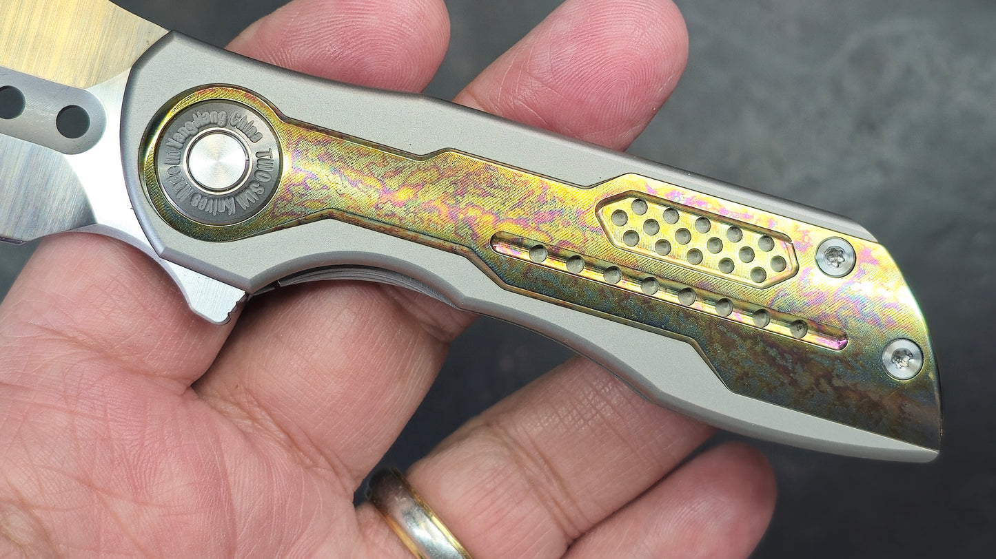 TWOSUN TS440 Gold/Color Titanium Handle 14C28N (NEW)