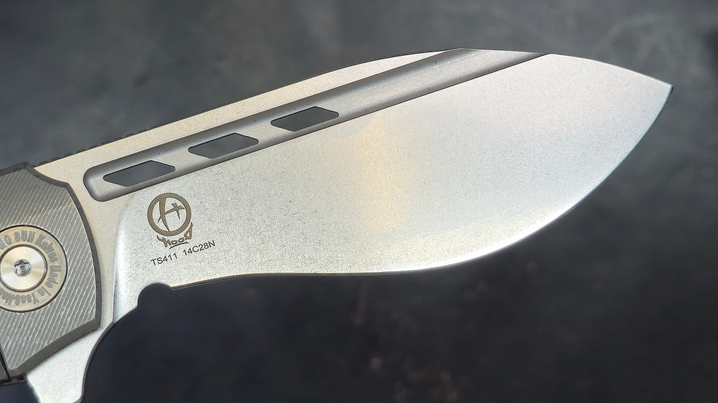 TWOSUN TS411 Gray Titanium Handle 14C28N (NEW)