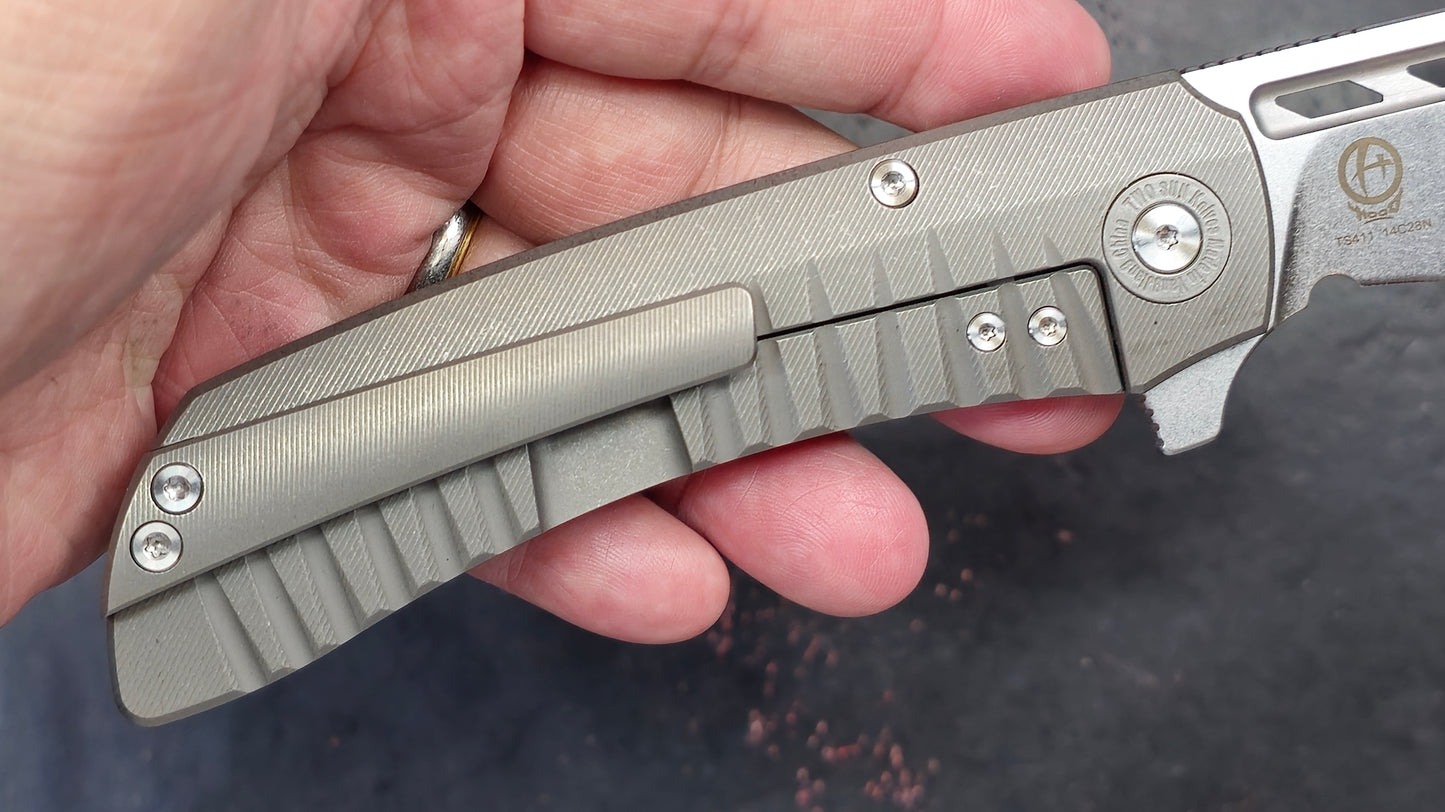 TWOSUN TS411 Gray Titanium Handle 14C28N (NEW)