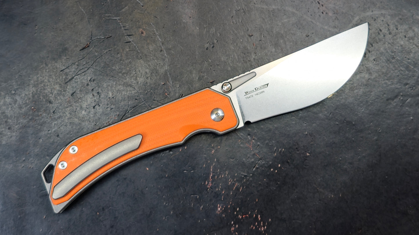 TWOSUN TS472 Titanium/G10 Handle 14C28N (NEW)