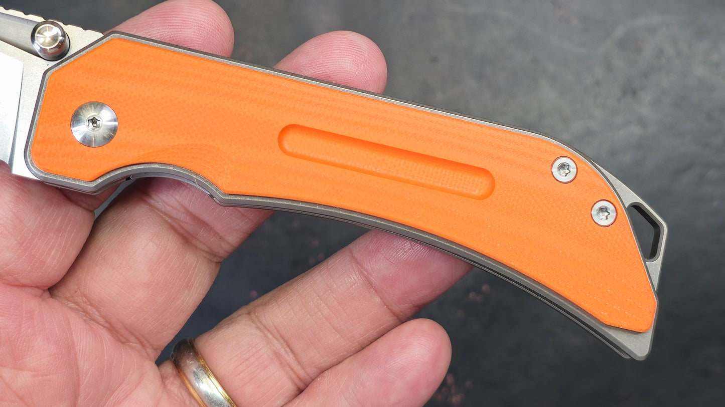 TWOSUN TS472 Titanium/G10 Handle 14C28N (NEW)