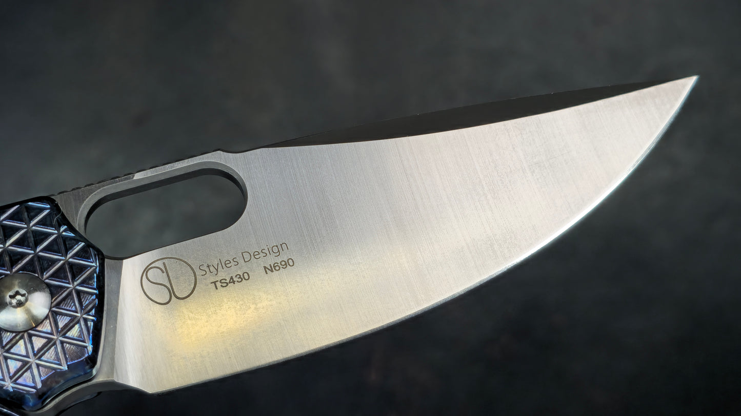 TWOSUN TS430 Titanium (ANODIZED) Handle N690 (NEW)