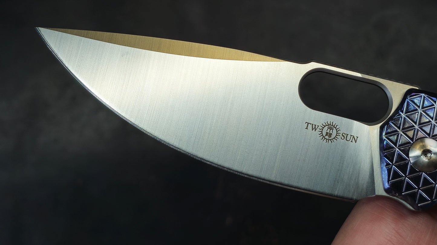 TWOSUN TS430 Titanium (ANODIZED) Handle N690 (NEW)