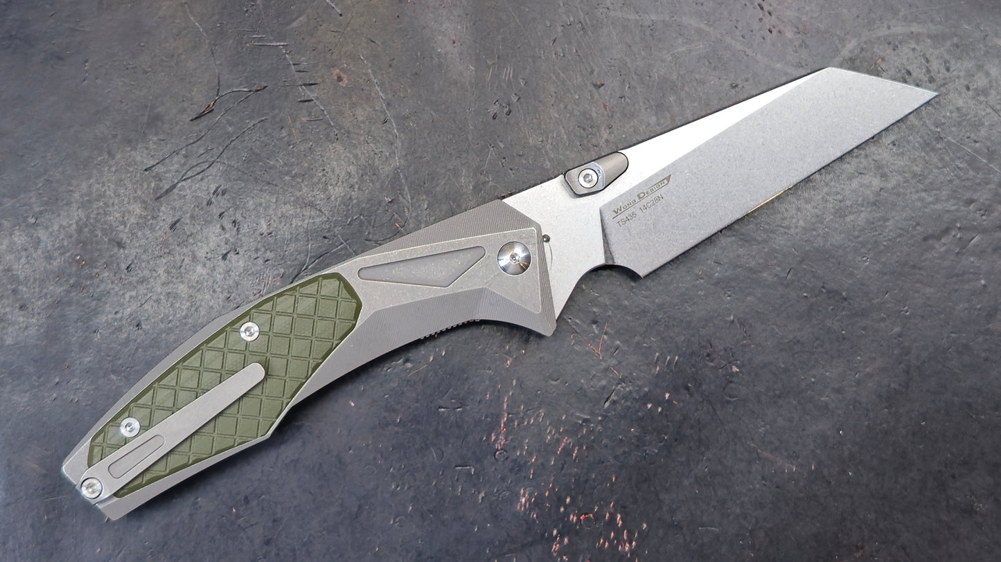 TWOSUN TS435 Titanium/G10 Handle 14C28N (NEW)