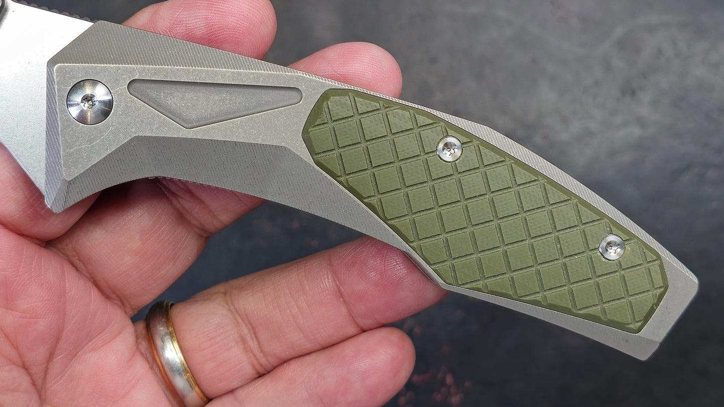 TWOSUN TS435 Titanium/G10 Handle 14C28N (NEW)
