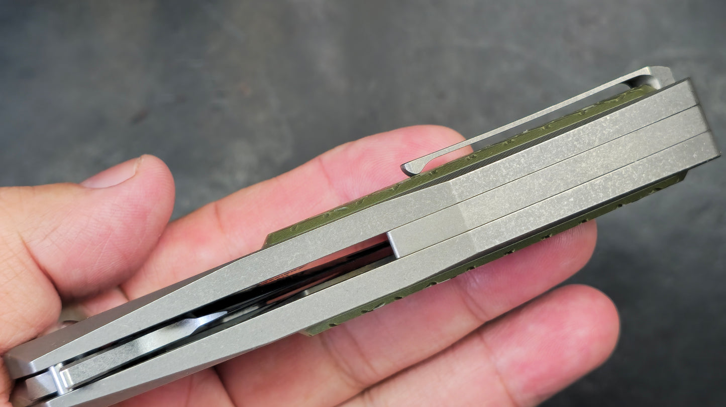 TWOSUN TS435 Titanium/G10 Handle 14C28N (NEW)