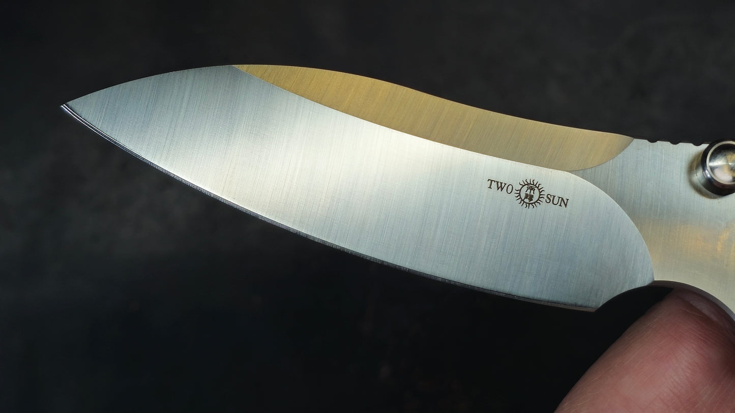 TWOSUN TS441 Titanium/G10 Handle 154CM (NEW)