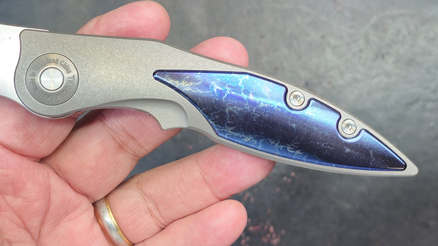 TWOSUN TS413 Titanium w/anodized insert Handle D2