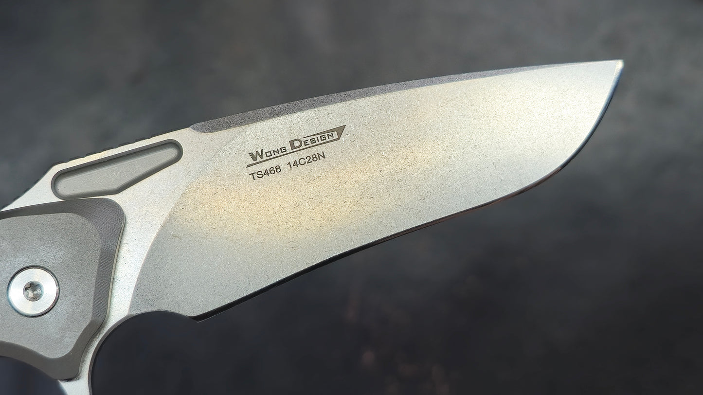 TWOSUN TS468 Titanium/G10 Handle 14C28N (NEW)