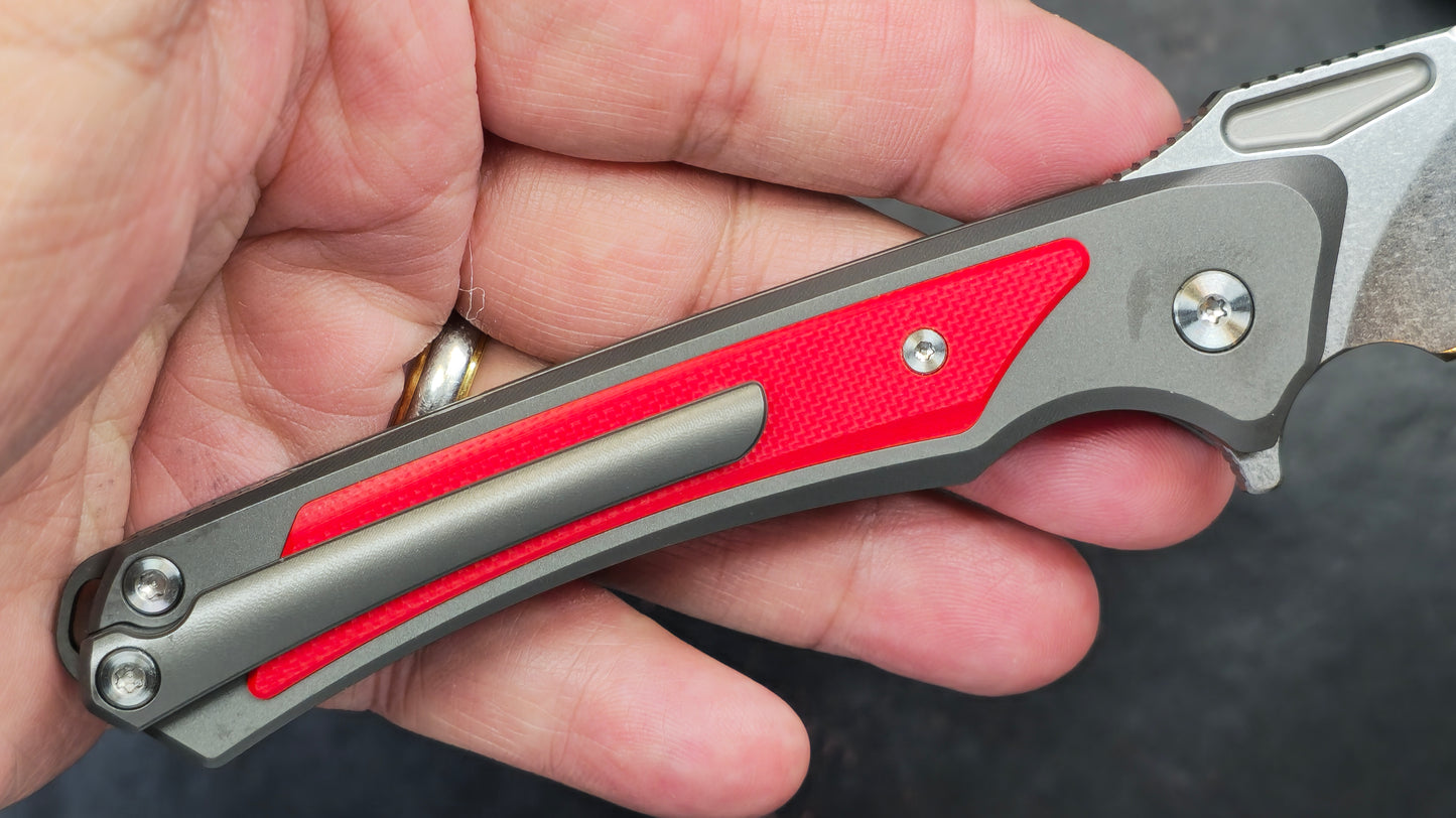 TWOSUN TS468 Titanium/G10 Handle 14C28N (NEW)