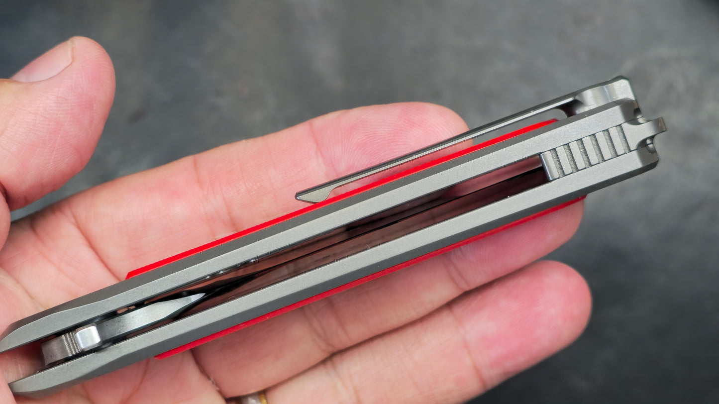 TWOSUN TS468 Titanium/G10 Handle 14C28N (NEW)