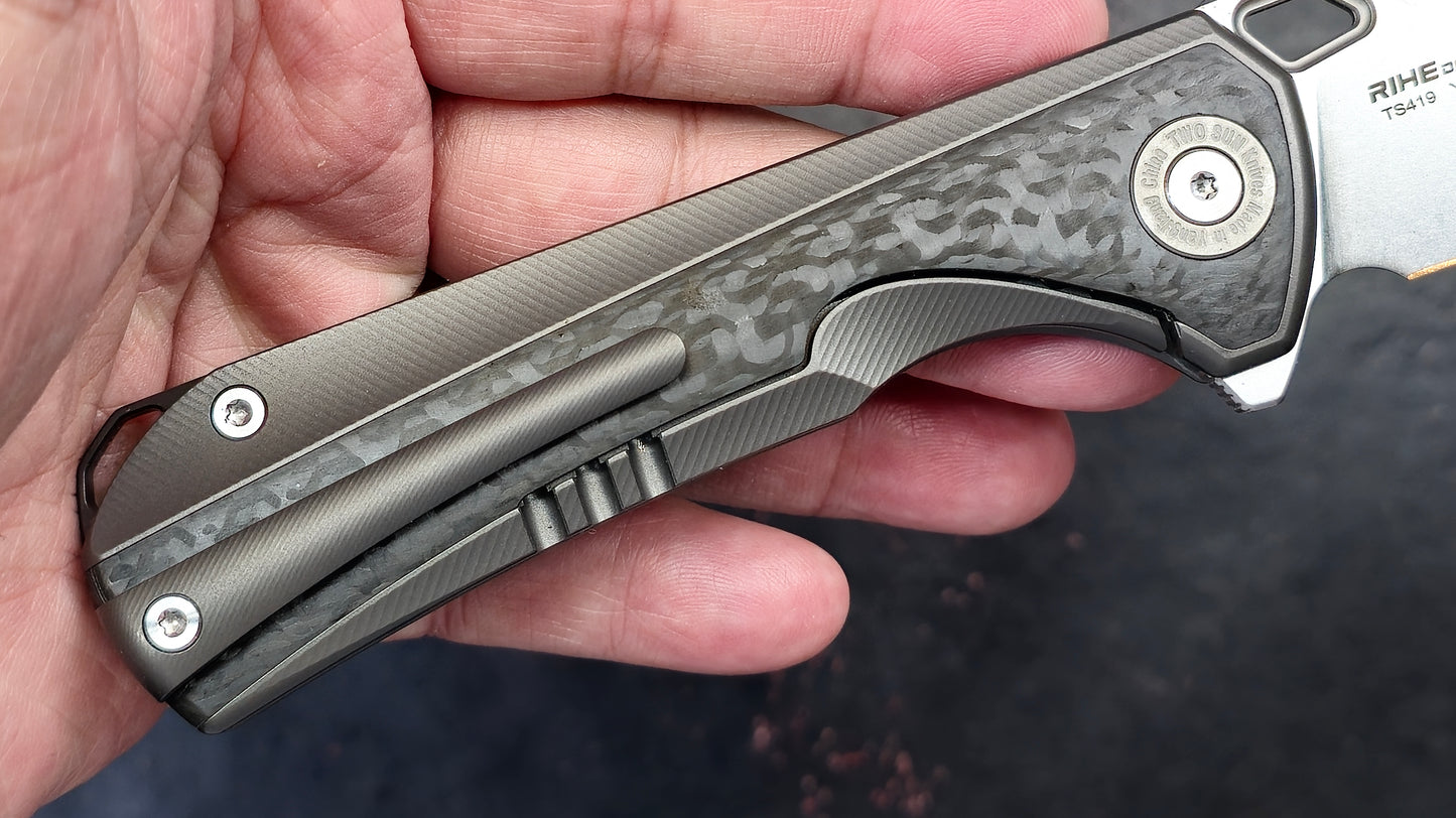 TWOSUN TS419 Titanium/Carbon Fiber Handle YJ01-V1 (NEW)