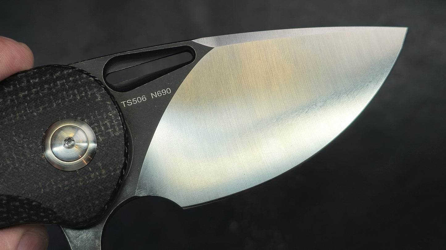 TWOSUN TS506 Black Micarta Handle N690 (NEW)