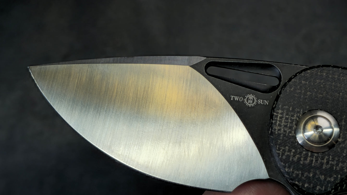 TWOSUN TS506 Black Micarta Handle N690 (NEW)