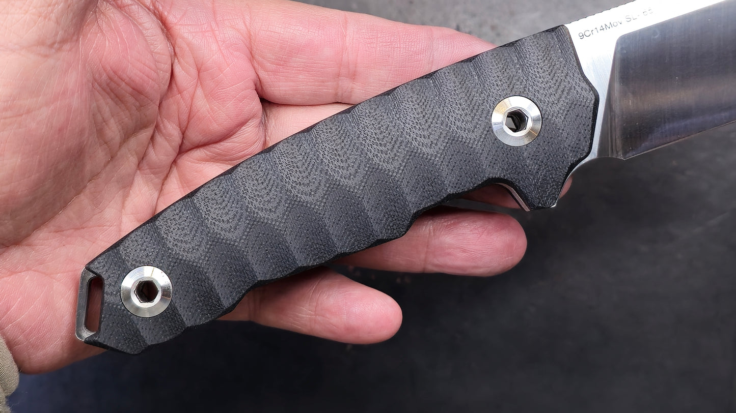 SIXLEAF SL-65 G-10 9CR14MOV With A Fire Starter Striker (NEW)