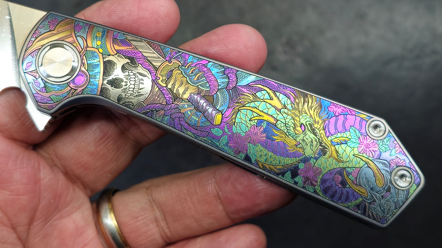 TWOSUN TS223 ENGRAVED Titanium M390 (NEW)