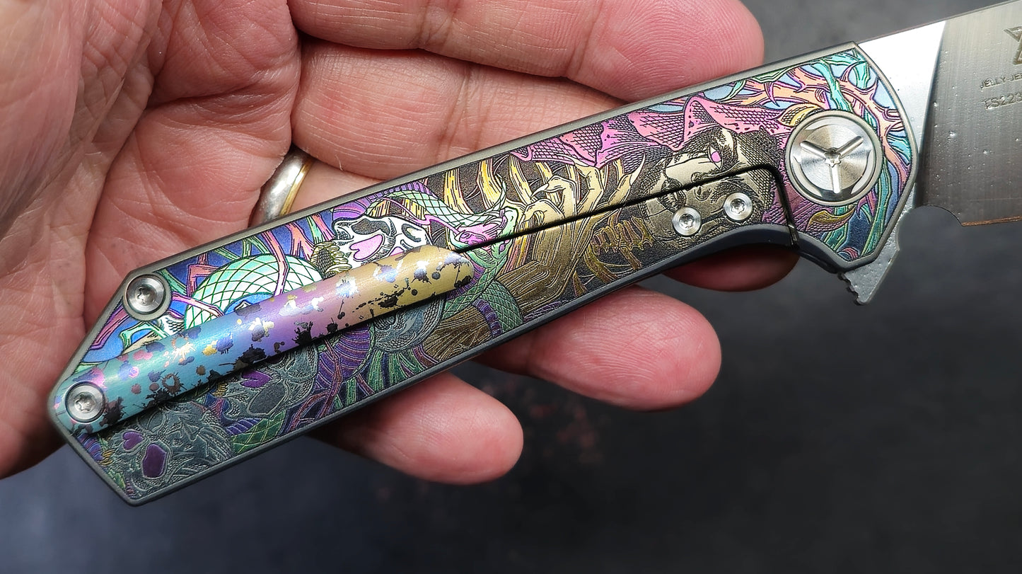 TWOSUN TS223 ENGRAVED Titanium M390 (NEW)