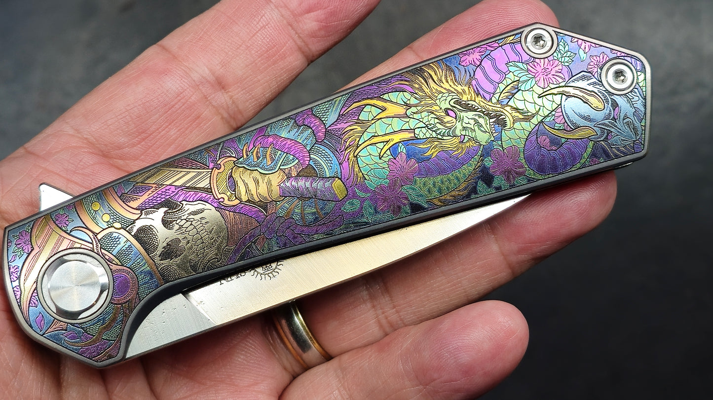 TWOSUN TS223 ENGRAVED Titanium M390 (NEW)