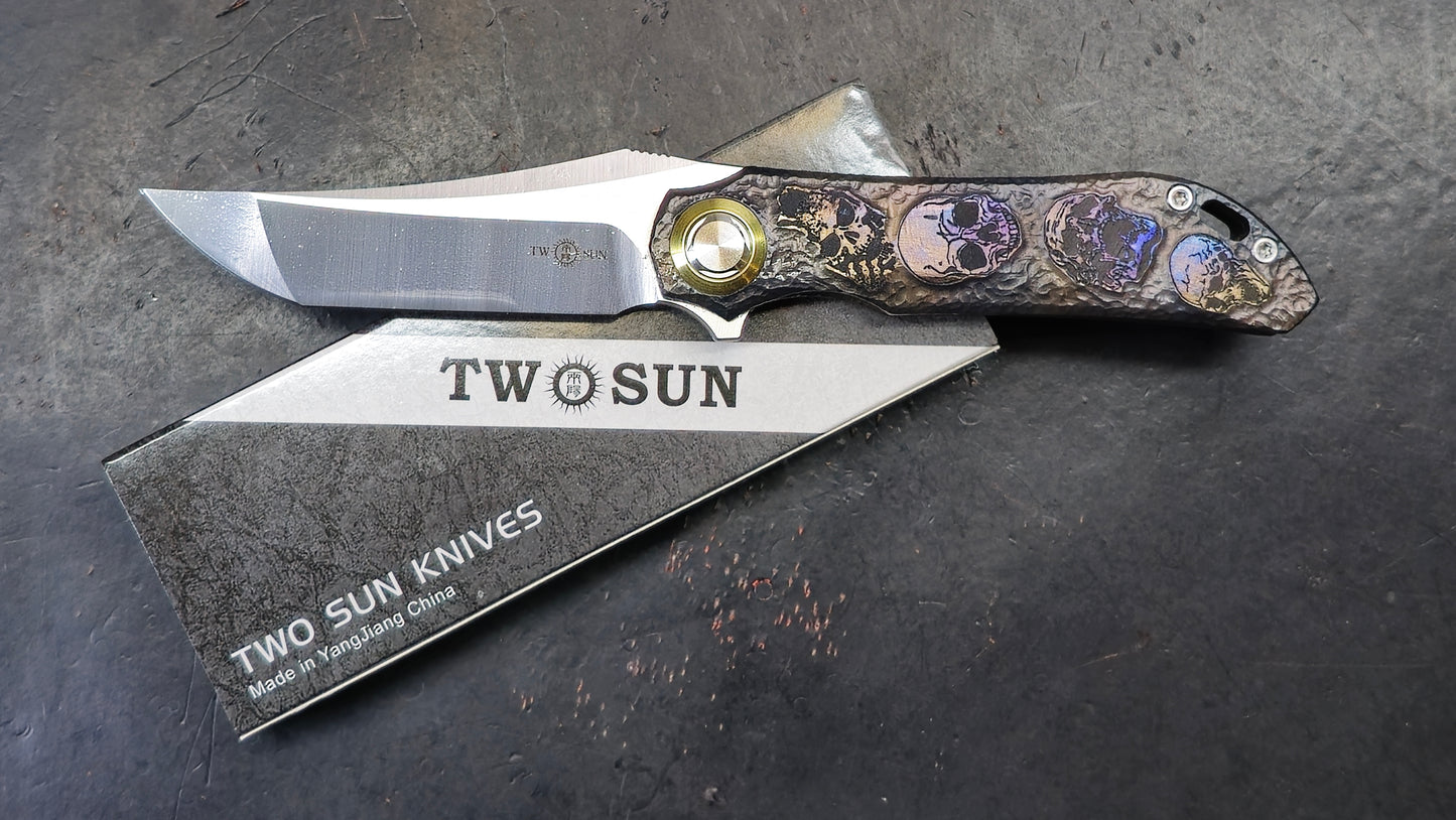 TWOSUN TS196 ENGRAVED Titanium M390 (NEW)