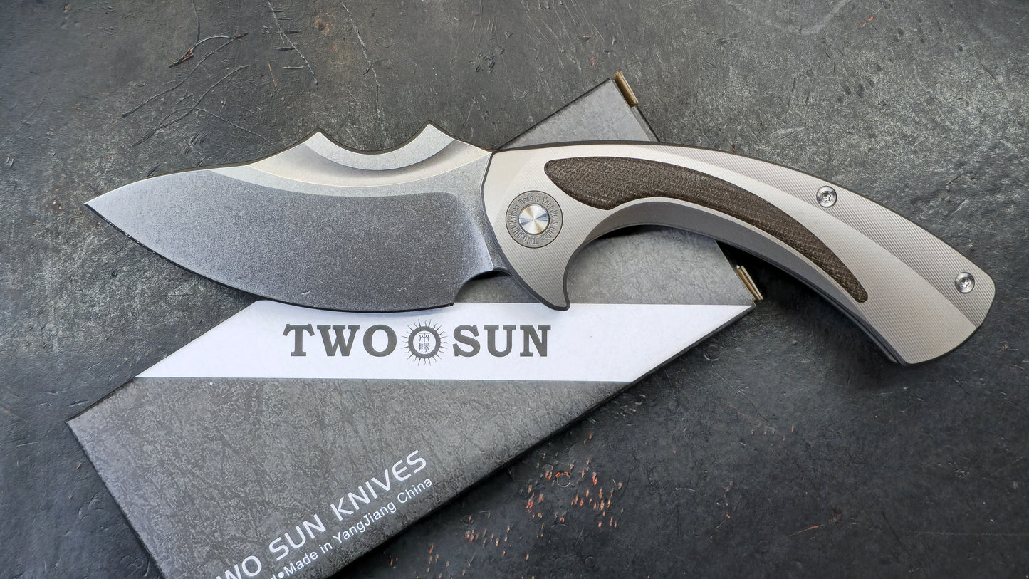 TWOSUN TS566 Micarta Titanium K110 (NEW)