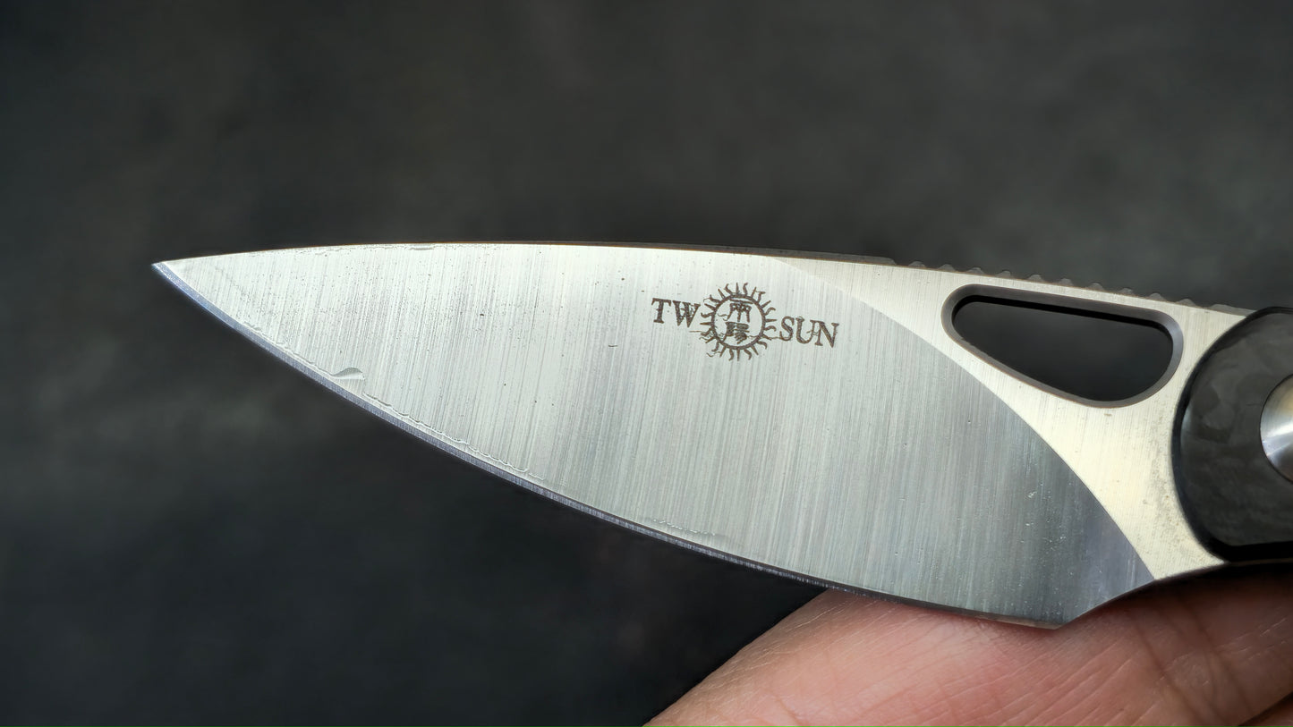 TWOSUN TS580 Fixed Blade Carbon Fiber M390 (NEW)