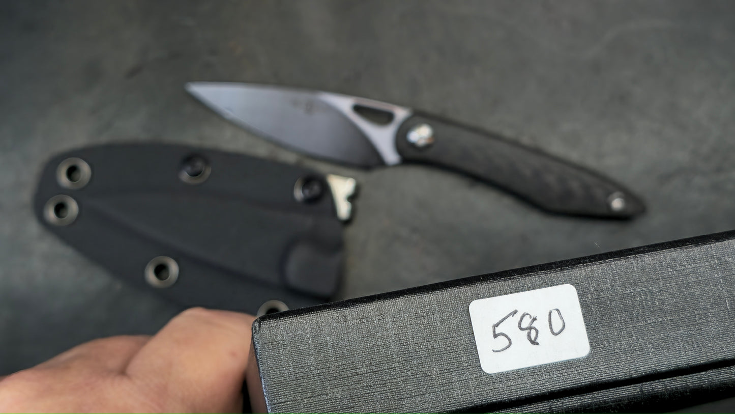 TWOSUN TS580 Fixed Blade Carbon Fiber M390 (NEW)
