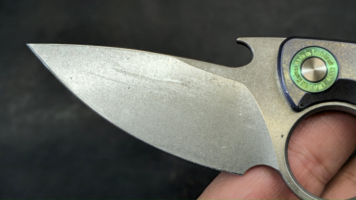 TWOSUN TS569 Fixed Blade Titanium 14C28N (NEW)