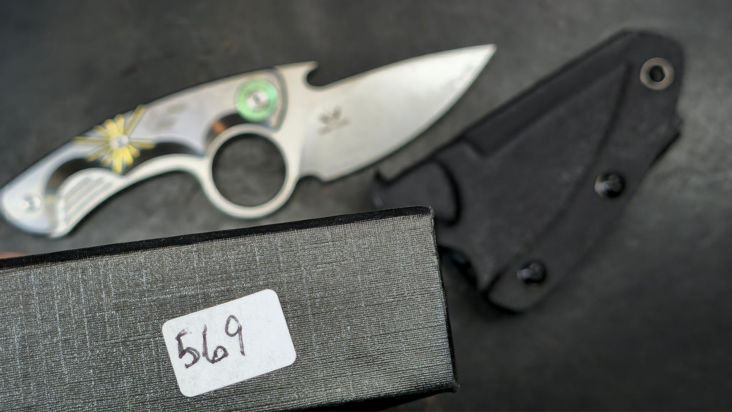 TWOSUN TS569 Fixed Blade Titanium 14C28N (NEW)
