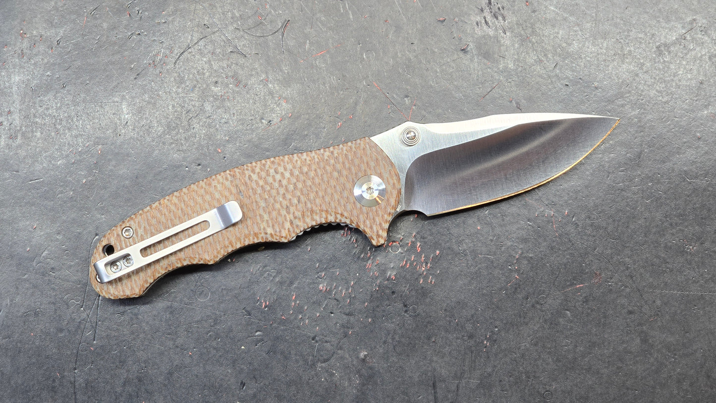 CIVIVI Hooligan Snakeskin Micarta SS liners D2 (USED)