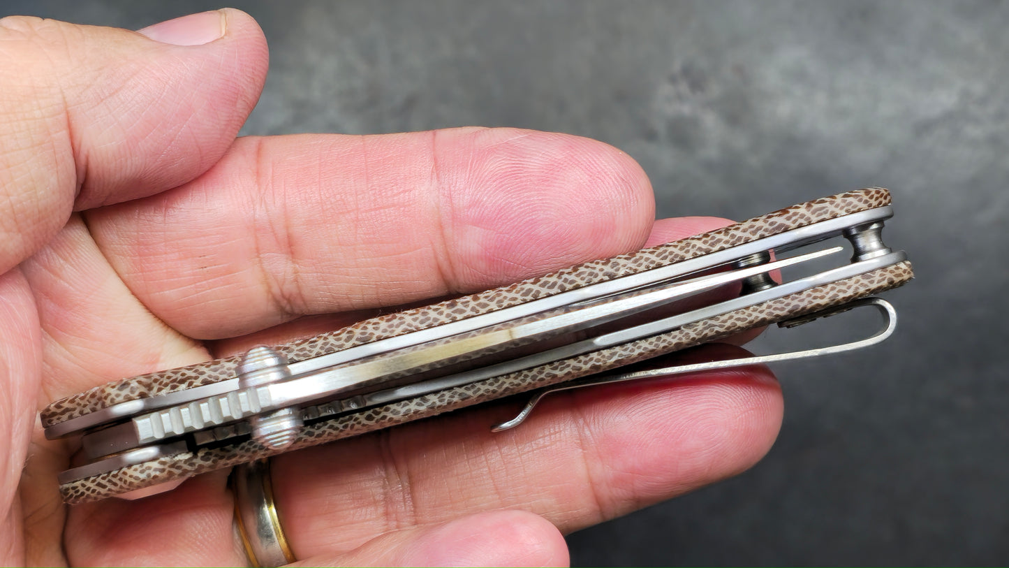 CIVIVI Hooligan Snakeskin Micarta SS liners D2 (USED)