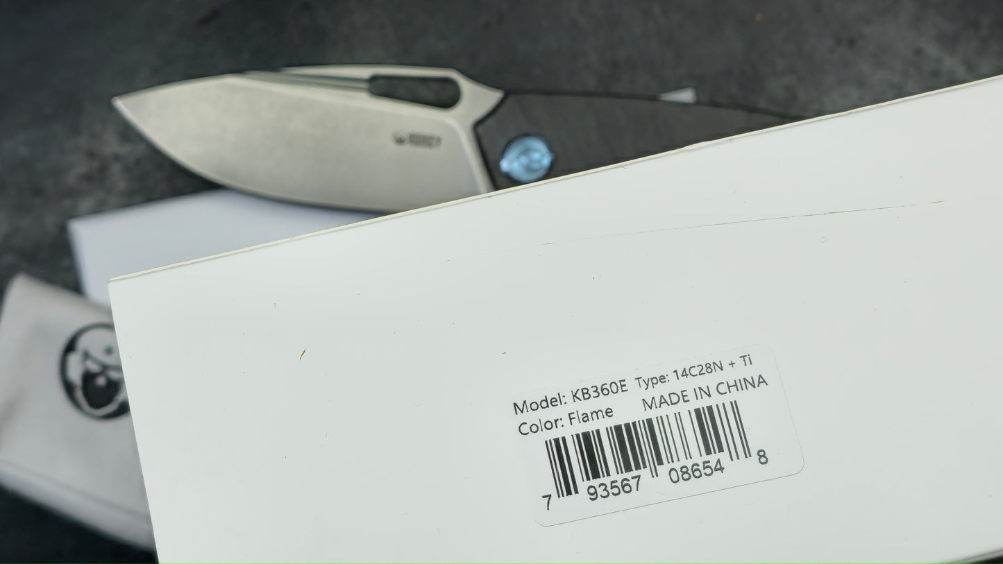 Kubey Tityus Flame Annoed Titanium 14C28N (NEW)