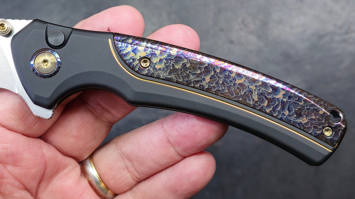 WE KNIFE Ziffius Black/Blue Titanium 20CV LIMITED (NEW)