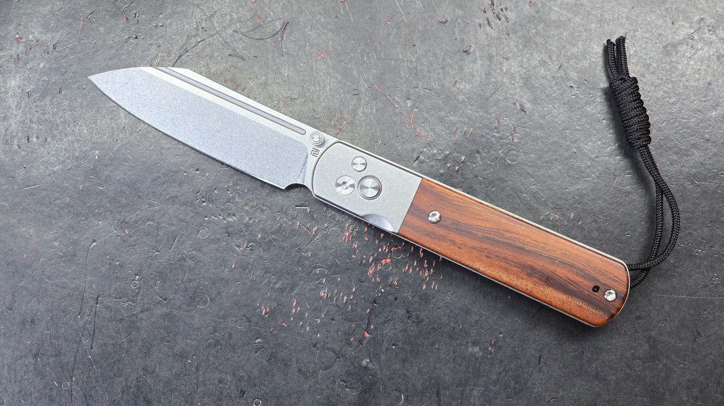 Artisan Cutlery Holm Button Lock with Safety Rosewood AR-RPM9 (NEW)