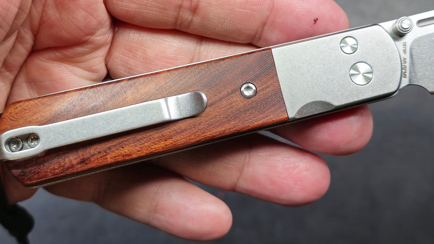 Artisan Cutlery Holm Button Lock with Safety Rosewood AR-RPM9 (NEW)