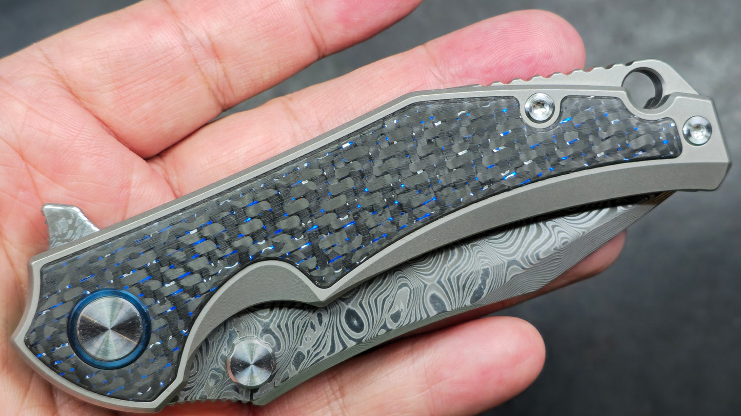 YJGDCN CN028 RIHE Titanium / Carbon Fiber Damascus (NEW)