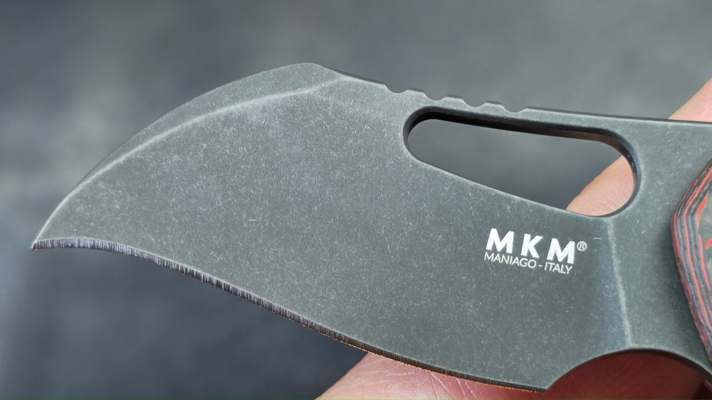 MKM ISONZO Lava Flow Fat Carbon CF Black Stonewash Hawk Bill M390 (NEW)
