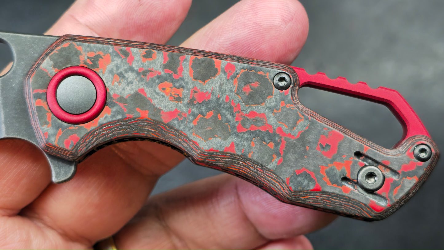 MKM ISONZO Lava Flow Fat Carbon CF Black Stonewash Hawk Bill M390 (NEW)