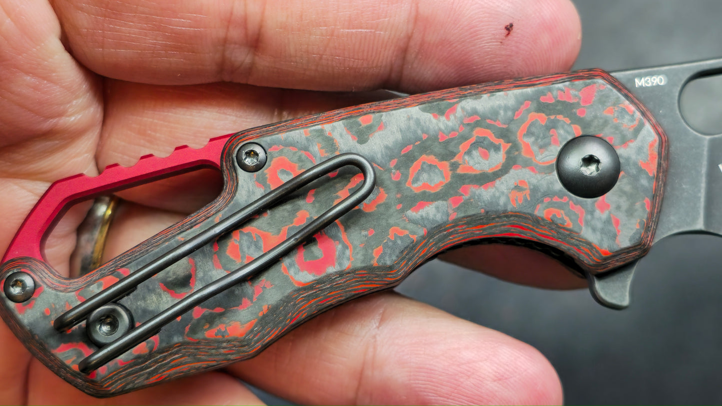 MKM ISONZO Lava Flow Fat Carbon CF Black Stonewash Hawk Bill M390 (NEW)