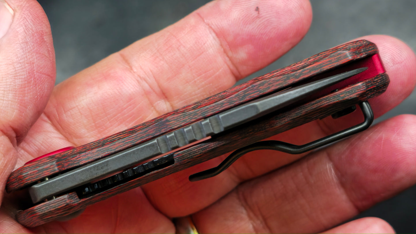 MKM ISONZO Lava Flow Fat Carbon CF Black Stonewash Hawk Bill M390 (NEW)