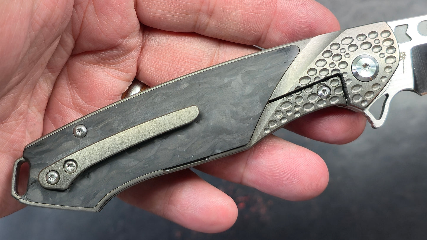 Tuya Knife Kingsman Titanium Carbon Fiber M390 (NEW)