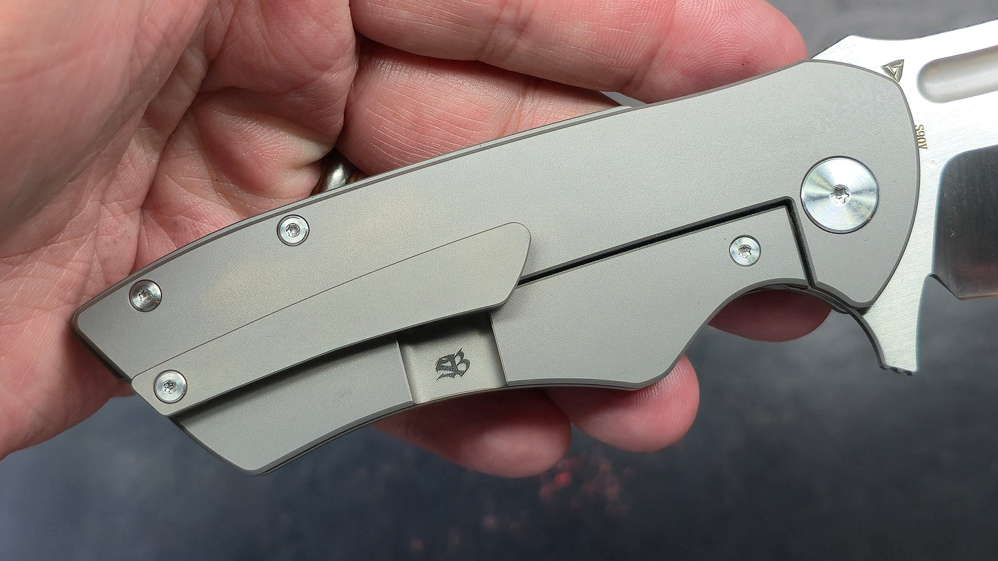 Tuya Knife Hellfire Titanium Carbon Fiber S90V (NEW)