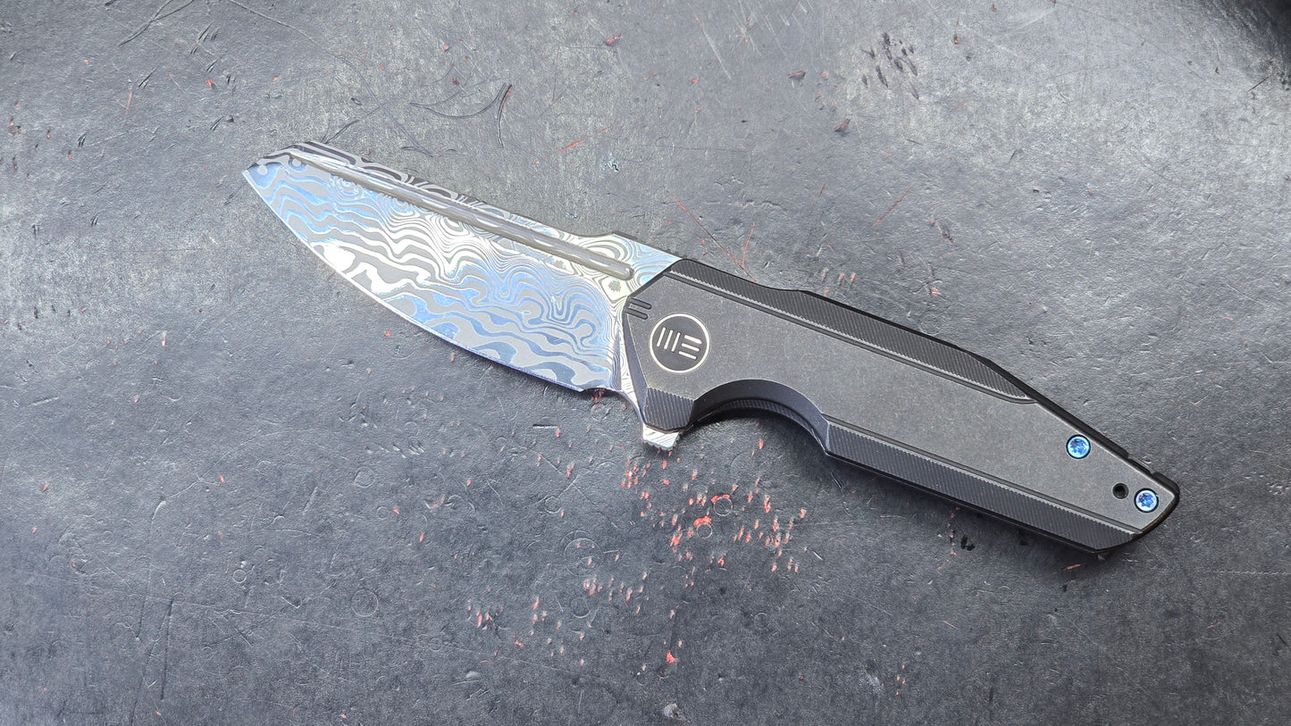 WE Knife Star Hawk Black Titanium Hakkapella Damasteel (NEW)