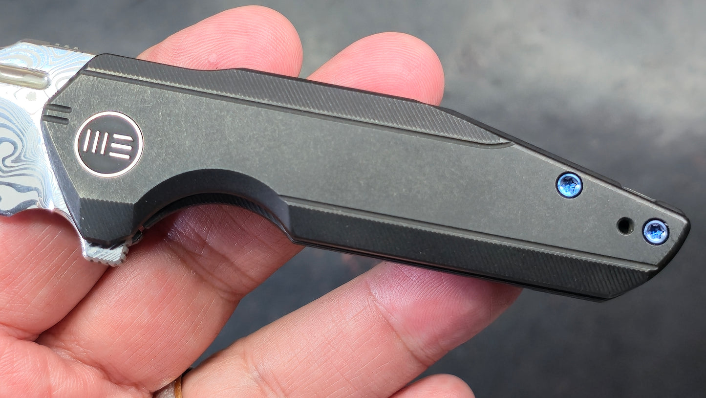 WE Knife Star Hawk Black Titanium Hakkapella Damasteel (NEW)
