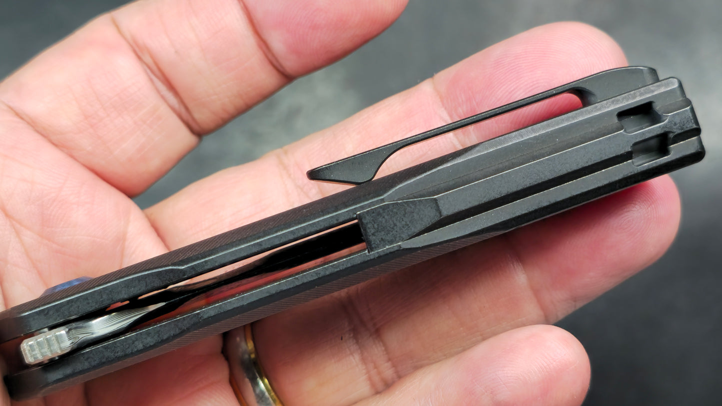WE Knife Star Hawk Black Titanium Hakkapella Damasteel (NEW)