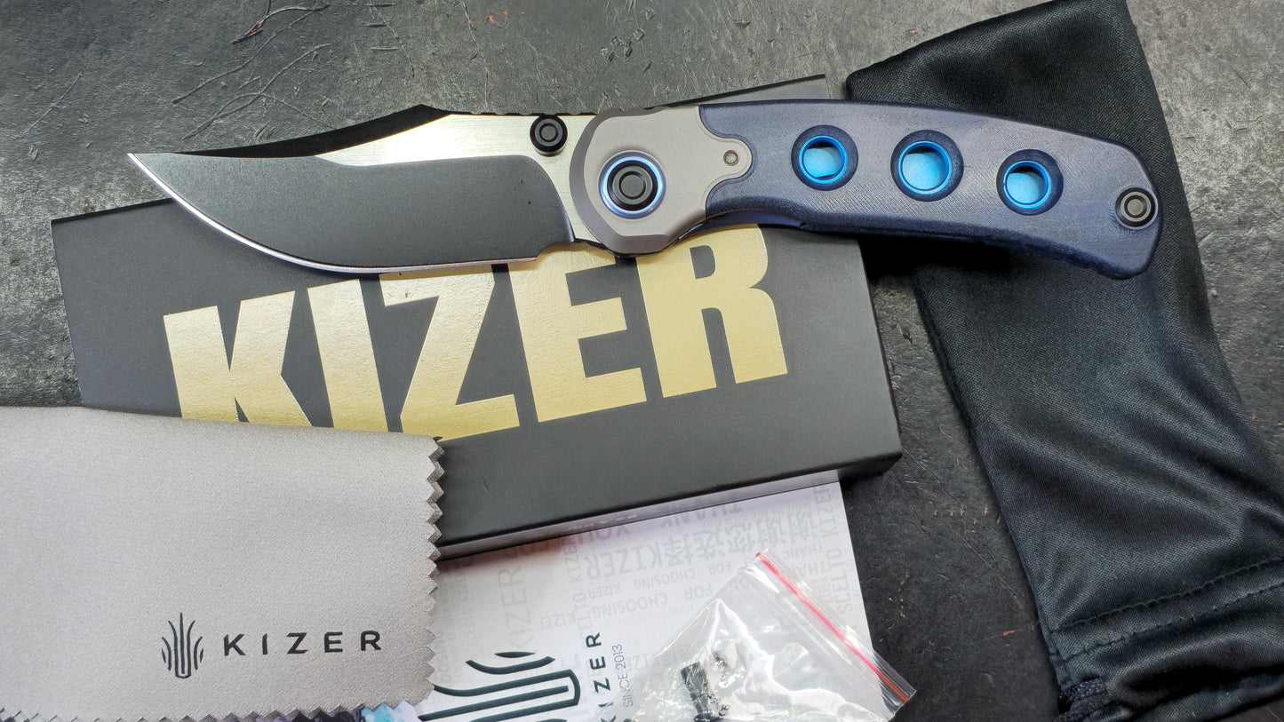 KIZER Pioneer Blue Canyon / Titanium S35VN (NEW)