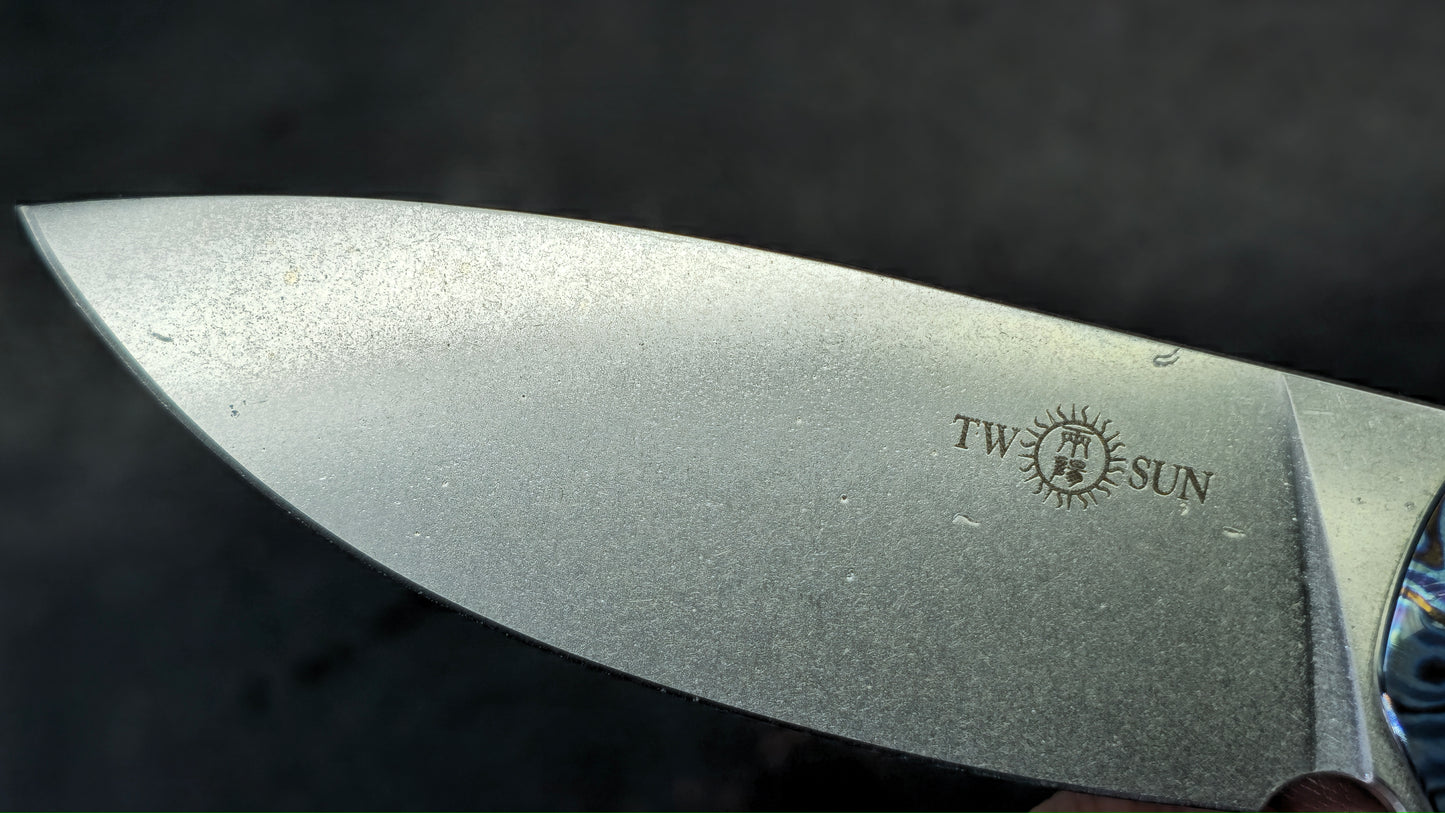 TWOSUN TS223 Timascus TITANIUM DAMASCUS HANDLE M390 (NEW)