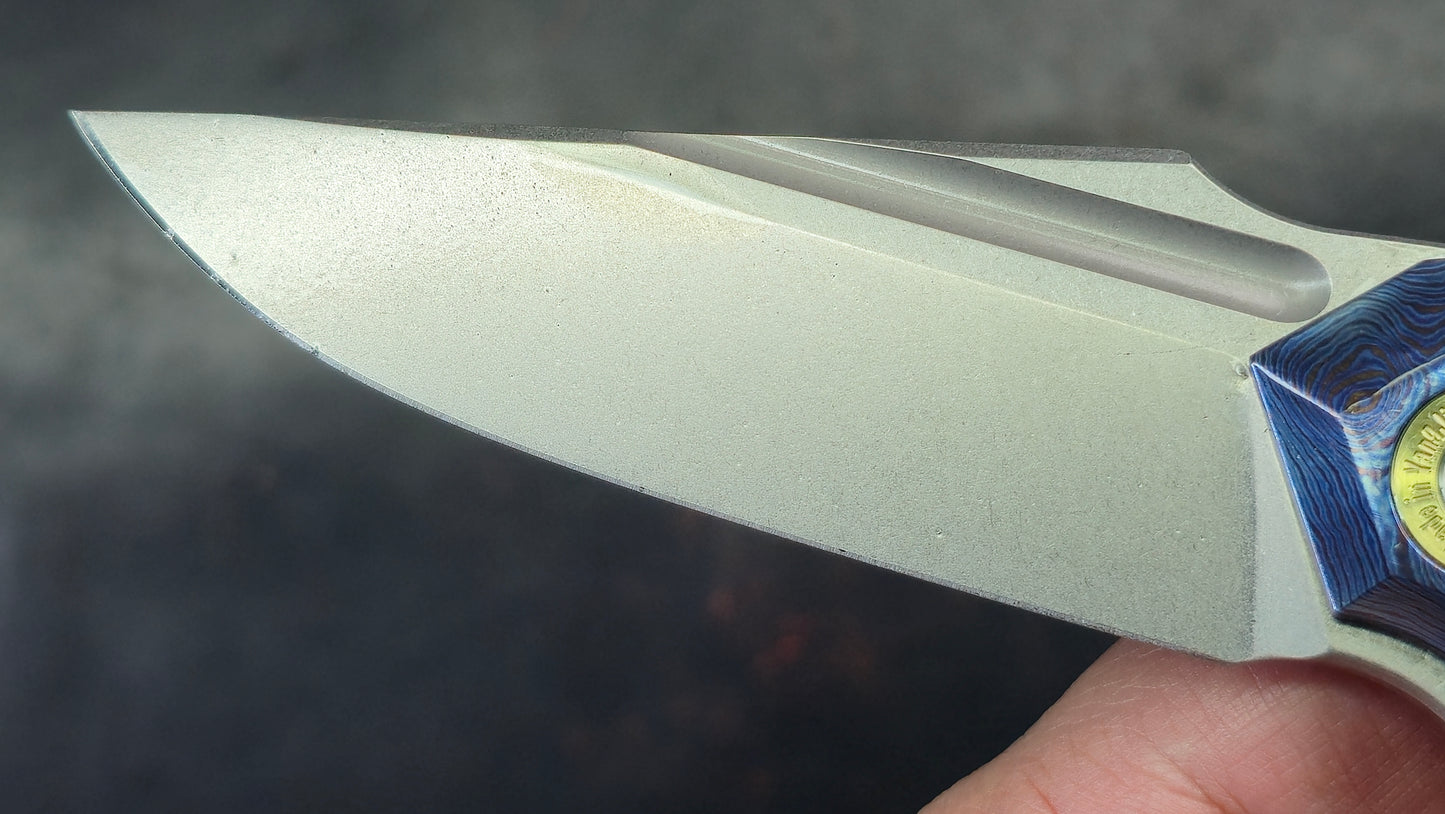 TWOSUN TS194 Timascus TITANIUM DAMASCUS HANDLE M390 (NEW)