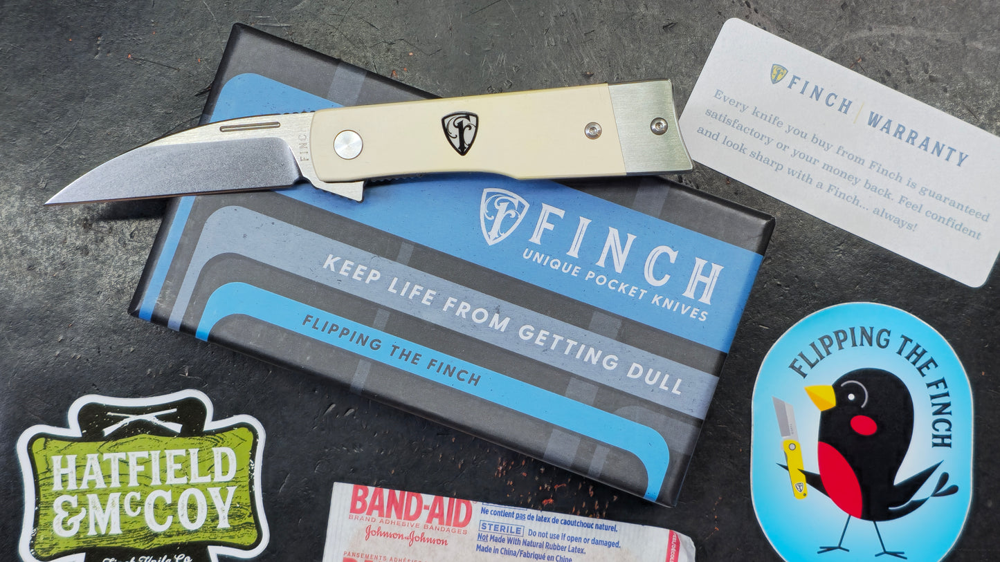 Finch MCcoy Ivory Micarta 154CM (NEW)